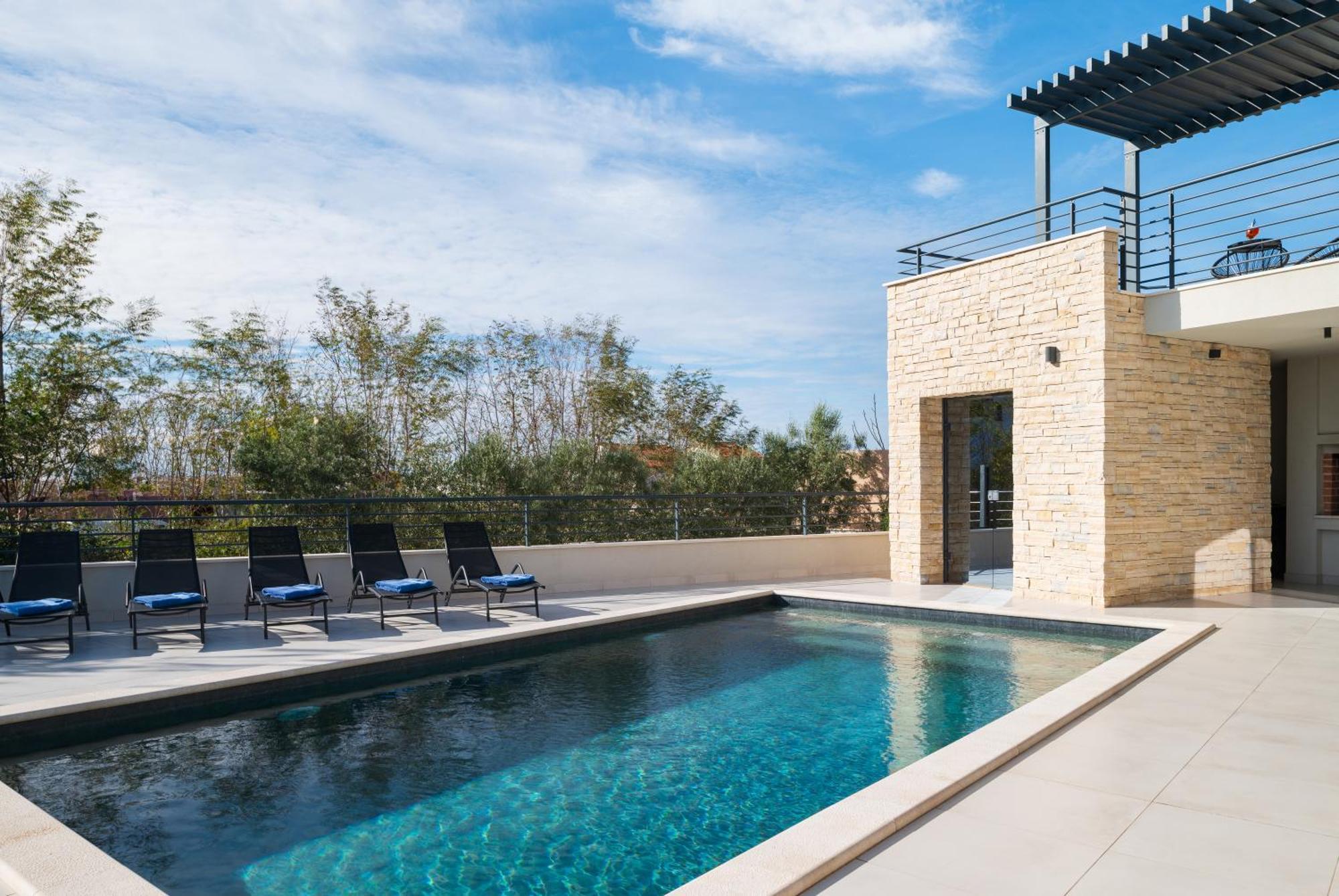 Villa Roca With Heated Pool And Sauna Privlaka  Εξωτερικό φωτογραφία