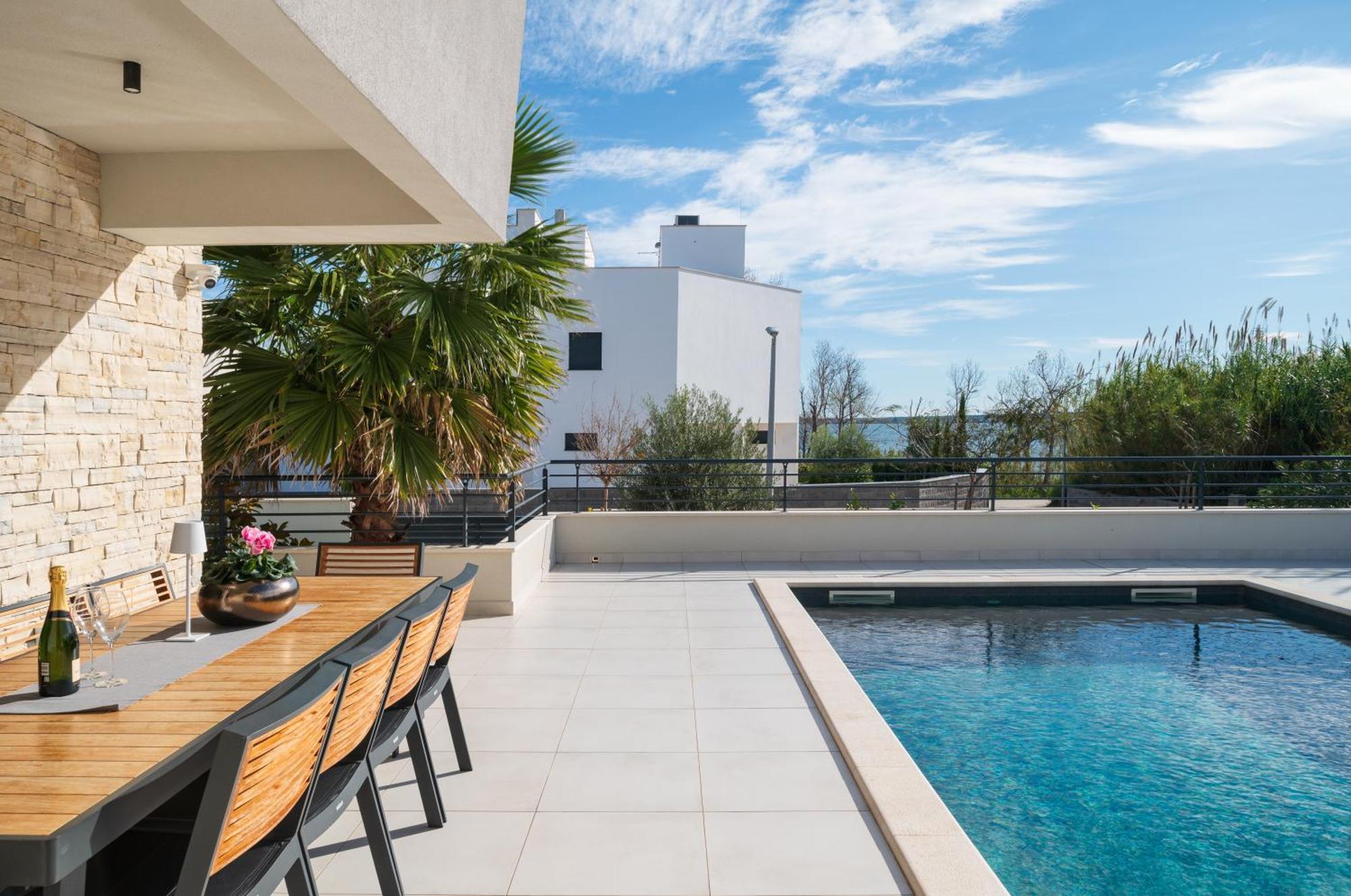 Villa Roca With Heated Pool And Sauna Privlaka  Εξωτερικό φωτογραφία