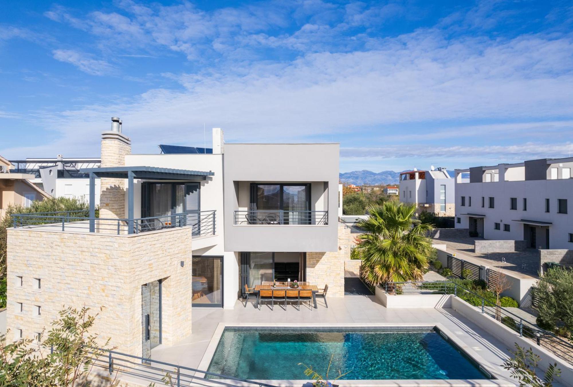 Villa Roca With Heated Pool And Sauna Privlaka  Εξωτερικό φωτογραφία