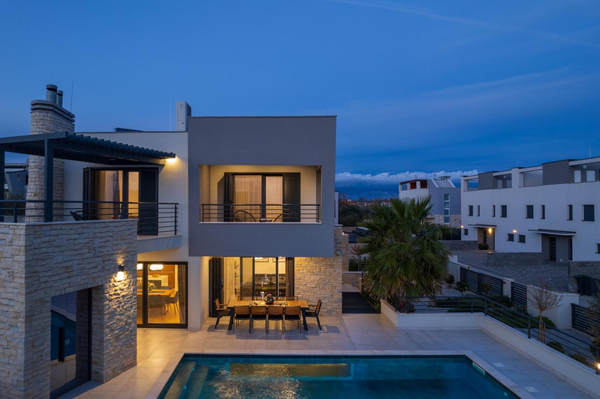 Villa Roca With Heated Pool And Sauna Privlaka  Εξωτερικό φωτογραφία